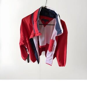 Tommy Hilfiger Red and Blue Lightweight Shirt Jacket